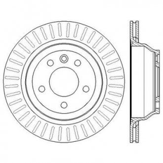 Тормозной диск задний левый/правый (без болтов) Volkswagen MULTIVAN V, TOUAREG, TRANSPORTER V 1.9D-3.2 01.03-08.15 Jurid 562603JC (фото 1)