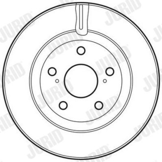 Фото автозапчасти тормозной диск передняя левая/правая (без болтов) LEXUS ES; TOYOTA AURIS, CAMRY, MIRAI, PRIUS PLUS, RAV 4 III, RAV 4 IV 1.4D-Electric 11.05- Jurid 562621JC