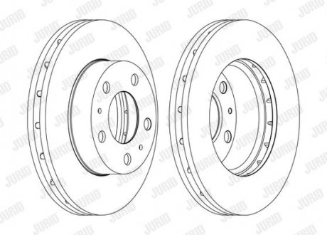 Тормозной диск передняя левая/правая (без болтов) CITROEN JUMPER; FIAT DUCATO; PEUGEOT BOXER 2.0D-3.0D 04.06- Jurid 562630JC1