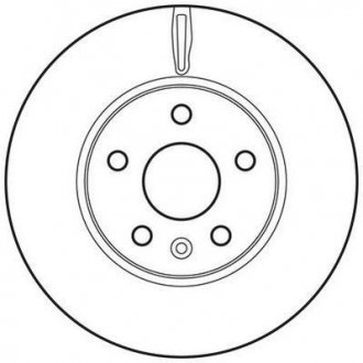 Гальмівний диск передня ліва/права (без болтів) CHEVROLET AVEO, BOLT, CRUZE, VOLT; OPEL ASTRA J, ASTRA J GTC 1.2-Electric 05.09- Jurid 562642JC (фото 1)
