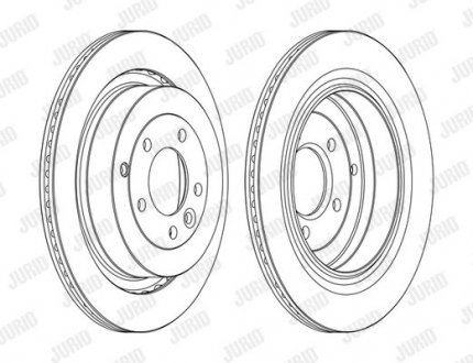 Тормозной диск задняя левая/правая (без болтов) Jurid 562657JC-1 (фото 1)