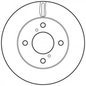Тормозной диск передняя левая/правая (без болтов) NISSAN PIXO; SUZUKI ALTO VII 0.7/1.0/1.0LPG 01.09- Jurid 562674JC