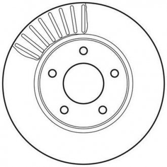 Гальмівний диск передня ліва/права NISSAN JUKE, PULSAR, SENTRA VII, TEANA III 1.2-2.0 06.10- Jurid 562675JC