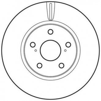Гальмівний диск передня ліва/права (без болтів) LEXUS IS C, IS II, IS III 2.2D/2.5/2.5H 08.05- Jurid 562689JC