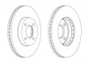 Тормозной диск передняя левая/правая (без болтов) NISSAN MICRA IV, NOTE 1.2/1.5D 05.10- Jurid 562693JC (фото 1)
