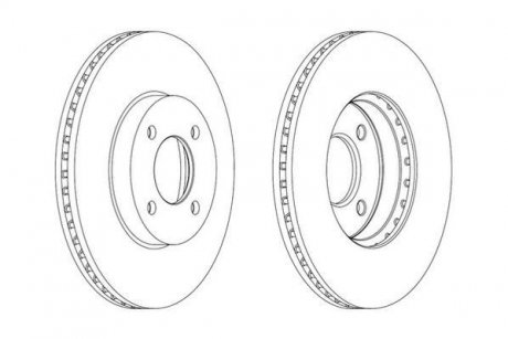 Тормозной диск передняя левая/правая (без болтов) NISSAN MICRA IV, NOTE 1.2/1.5D 05.10- Jurid 562693JC (фото 1)