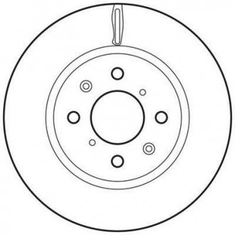 Тормозной диск передняя левая/правая (без болтов) SUZUKI SWIFT IV 1.2/1.3D/1.6 10.10- Jurid 562694JC (фото 1)
