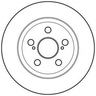 Тормозной диск задняя левая/правая (без болтов) TOYOTA URBAN CRUISER 1.33/1.4D 01.09-03.16 Jurid 562712JC