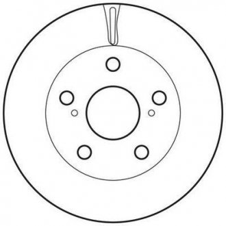 Тормозной диск передняя левая/правая (без болтов) TOYOTA HILUX VII 2.5D 11.04-05.15 Jurid 562724JC