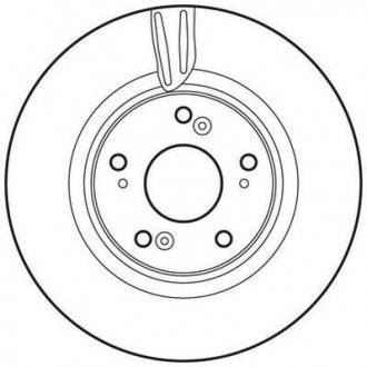 Тормозной диск передняя левая/правая (без болтов) HONDA ACCORD VIII 2.0/2.2D/2.4 06.08- Jurid 562725JC (фото 1)