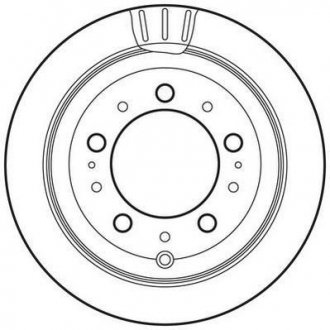 Тормозной диск задняя левая/правая (без болтов) LEXUS LX; TOYOTA LAND CRUISER 100 4.2D/4.7 01.98-03.08 Jurid 562744JC (фото 1)