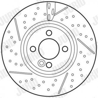 Фото автозапчастини гальмівний диск передня ліва/права (без болтів) MINI (R50, R53), (R52), (R56), (R57), (R58), (R59), CLUBVAN (R55) 1.6/1.6D/2.0D 03.02-06.15 Jurid 562745JC