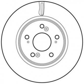 Гальмівний диск передня ліва/права (без болтів) HONDA CR-V III, CR-V IV 1.6D-2.4 06.06- Jurid 562746JC