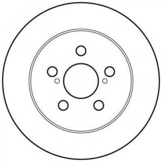 Гальмівний диск задня ліва/права (без болтів) LEXUS CT; MITSUBISHI LANCER VI; PONTIAC VIBE; SUBARU TREZIA; TOYOTA COROLLA, PRIUS, PRIUS PHV, VERSO S 1.3-1.8H 09.95- Jurid 562751JC