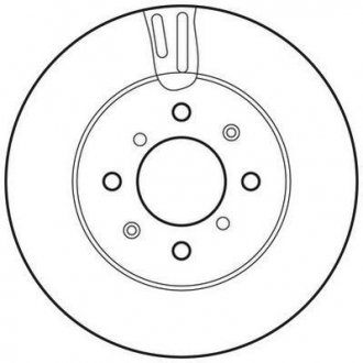 Гальмівний диск передня ліва/права (з гвинтами) HONDA CITY V, JAZZ II 1.2/1.3/1.4 03.02- Jurid 562754JC