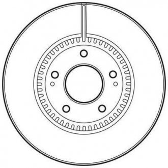 Гальмівний диск передня ліва/права (без болтів) HYUNDAI CRETA, I40 I, I40 I CW, IX35, SONATA V, TUCSON; KIA CARENS IV, OPTIMA, SPORTAGE II, SPORTAGE III 1.6-3.3 09.04- Jurid 562755JC (фото 1)