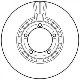 Гальмівний диск передня ліва/права (без болтів) HYUNDAI H-1, H-1 / STAREX, H-1 CARGO, H-1 TRAVEL 2.4/2.5D 03.01- Jurid 562768JC (фото 1)