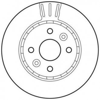 Гальмівний диск передня ліва/права (без болтів) KIA CERATO I, SEPHIA II, SHUMA II 1.6/1.8 01.98- Jurid 562787JC (фото 1)