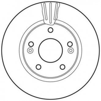 Тормозной диск передняя левая/правая (без болтов) HYUNDAI GALLOPER I, HIGHWAY, SANTA FE I, TRAJET 08.91-07.08 Jurid 562789JC (фото 1)