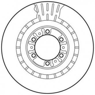 Гальмівний диск передня ліва/права (без болтів) MITSUBISHI PAJERO SPORT I 2.5D/3.0 11.98- Jurid 562798JC (фото 1)