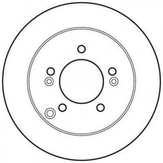 Гальмівний диск задня ліва/права (без болтів) KIA CARENS III 1.6-2.0D 09.06- Jurid 562810JC