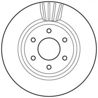 Тормозной диск передняя левая/правая (без болтов) NISSAN NP300 NAVARA, XTERRA 2.5D/4.0 01.05- Jurid 562813JC (фото 1)