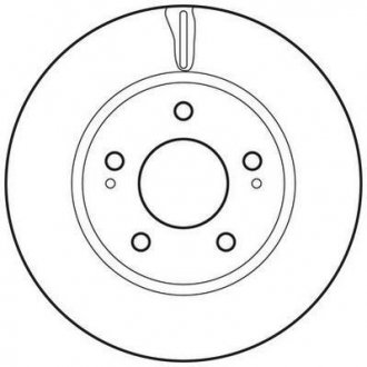 Гальмівний диск передня ліва/права (без болтів) MITSUBISHI GALANT IX, LANCER VII, LANCER VIII, SPACE, SPACE RUNNER 1.3-2.4 10.98- Jurid 562820JC (фото 1)