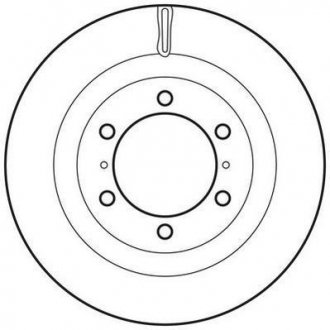 Тормозной диск передняя левая/правая (без болтов) LEXUS GX; TOYOTA LAND CRUISER PRADO 2.8D-4.6 08.09- Jurid 562828JC