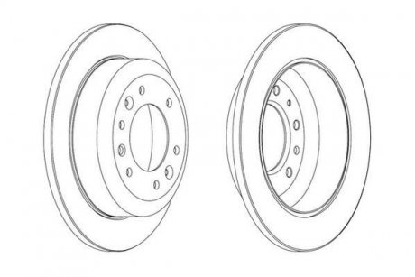 Тормозной диск задняя левая/правая (без болтов) KIA CARNIVAL II, CARNIVAL III 2.2D-3.5 10.01- Jurid 562869JC