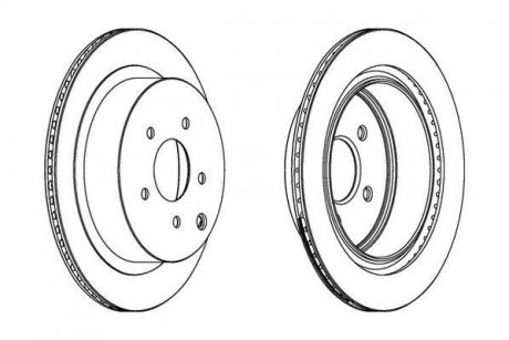 Тормозной диск, задний левая/правая (307,8mmx16mm) INFINITI FX, M, M37, Q50 2.2D/2.5dCi Naped на 4 kola/50 D/50 Hybrid AWD 01.03- Jurid 562871JC