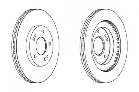 Тормозной диск передняя левая/правая (без болтов) MITSUBISHI PAJERO PININ I 1.8/2.0 10.99-06.07 Jurid 562875JC (фото 1)