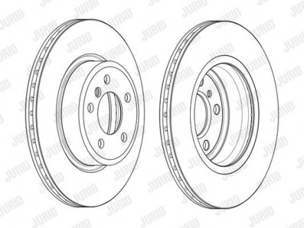 Фото автозапчасти тормозной диск передняя левая/правая BMW 5 (F10), 5 (F11) 1.6-3.0 06.09-02.17 Jurid 562889JC