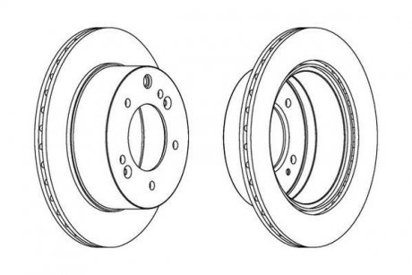Тормозной диск с подшипником задняя левая/правая (без болтов) KIA SORENTO I 2.4/2.5D/3.5 08.02- Jurid 562895JC-1 (фото 1)