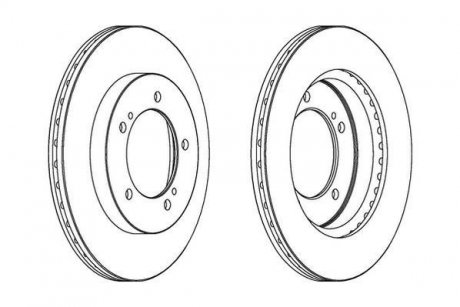 Тормозной диск передняя левая/правая (без болтов) SUZUKI VITARA 1.9D-2.5 12.94-03.99 Jurid 562906JC