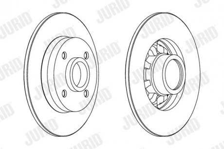 Фото автозапчастини гальмівний диск Jurid 562936J (фото 1)