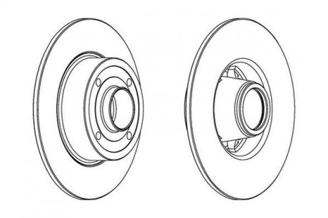 Тормозной диск задняя левая/правая (без кольца импульсов ABS) DACIA SANDERO II; RENAULT CLIO III, MEGANE II, MODUS, TWINGO II, WIND 1.2-2.0 09.02- Jurid 562939JC-1