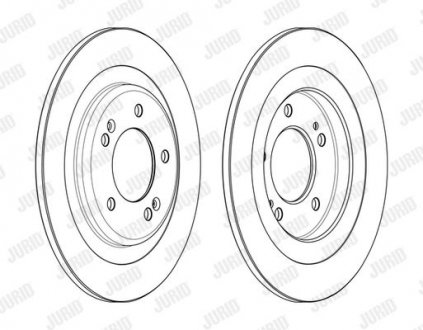 Фото автозапчасти тормозной диск задняя левая/правая HYUNDAI I40 I, I40 I CW 1.6-2.0 07.11- Jurid 563000JC (фото 1)