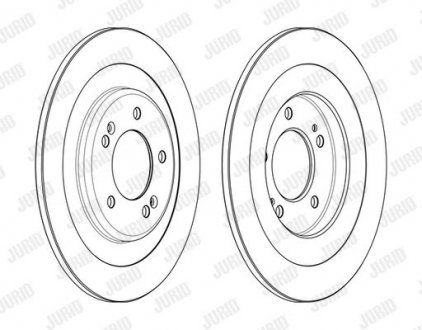 Фото автозапчасти тормозной диск задняя левая/правая HYUNDAI I40 I, I40 I CW 1.6-2.0 07.11- Jurid 563001JC