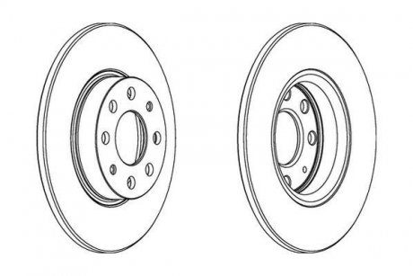 Тормозной диск передняя левая/правая (без болтов) OPEL CORSA D 1.0 07.06-12.10 Jurid 563020JC (фото 1)