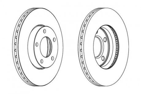 Тормозной диск передняя левая/правая (без болтов) MAZDA 3, 5 1.3-2.3 10.03- Jurid 563028JC (фото 1)