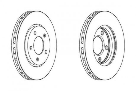 Тормозной диск передняя левая/правая (без болтов) CHRYSLER VOYAGER IV; DODGE CARAVAN 2.4-3.8 02.00-12.08 Jurid 563030JC (фото 1)
