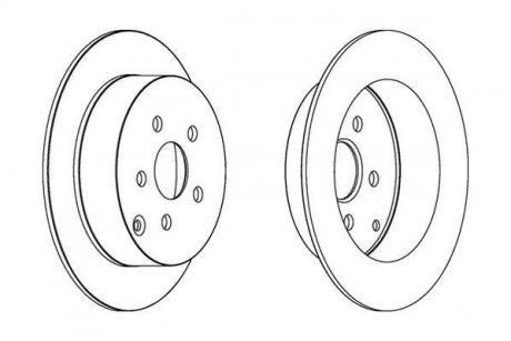 Тормозной диск задняя левая/правая (без болтов) TOYOTA CELICA, PRIUS 1.5H/1.8 08.99-12.09 Jurid 563037JC