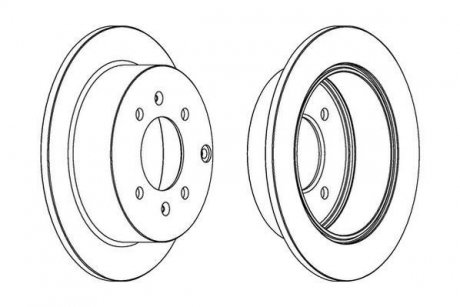 Тормозной диск задний левый/правый (без болтов) HYUNDAI MATRIX, SONATA IV, SONATA V; KIA MAGENTIS 1.5D-3.3 03.98- Jurid 563042JC