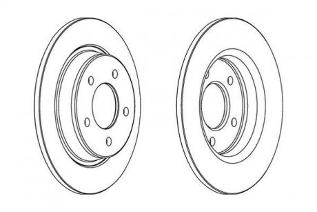 Тормозной диск задняя левая/правая (без болтов) MAZDA 3, 5 1.6D-2.3 10.03- Jurid 563043JC (фото 1)