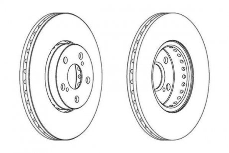 Тормозной диск передняя левая/правая (без болтов) TOYOTA AVENSIS 1.6-2.0D 09.97-02.03 Jurid 563048JC