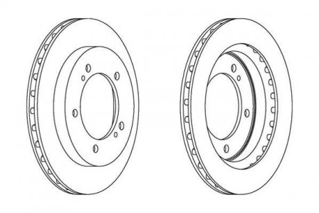 Тормозной диск передняя левая/правая (без болтов) SUZUKI GRAND VITARA I 1.6/2.0 03.98-07.03 Jurid 563049JC