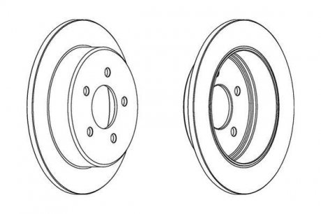 Фото автозапчастини гальмівний диск задня ліва/права (без болтів) FORD USA EXPLORER, RANGER 2.3-5.0 01.91- Jurid 563052JC