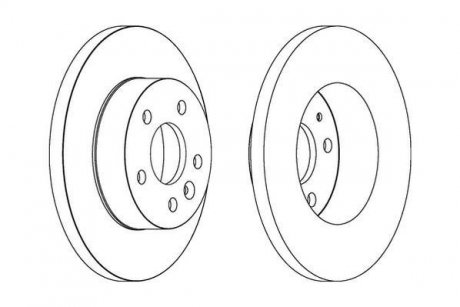 Фото автозапчастини гальмівний диск передня ліва/права (без болтів) MERCEDES V (638/2), VITO (W638) 2.0-2.8 02.96-07.03 Jurid 563074JC