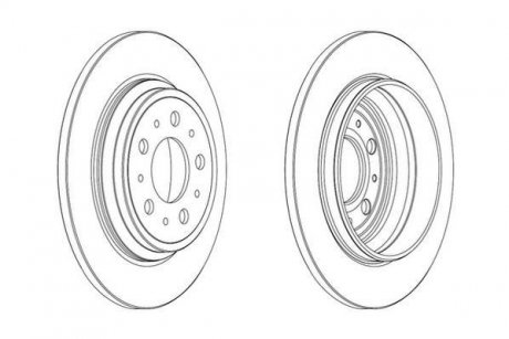 Тормозной диск задняя левая/правая (без болтов) VOLVO S70, V70 I, XC70 I 2.4/2.5D 11.96-09.02 Jurid 563090JC