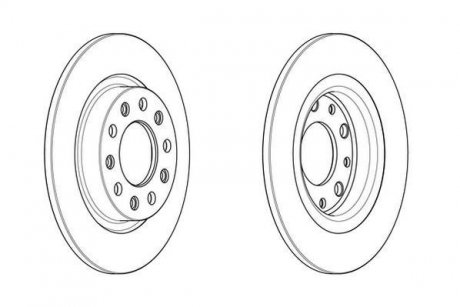 Тормозной диск задняя левая/правая ALFA ROMEO GIULIETTA 1.4-2.0D 04.10- Jurid 563106JC